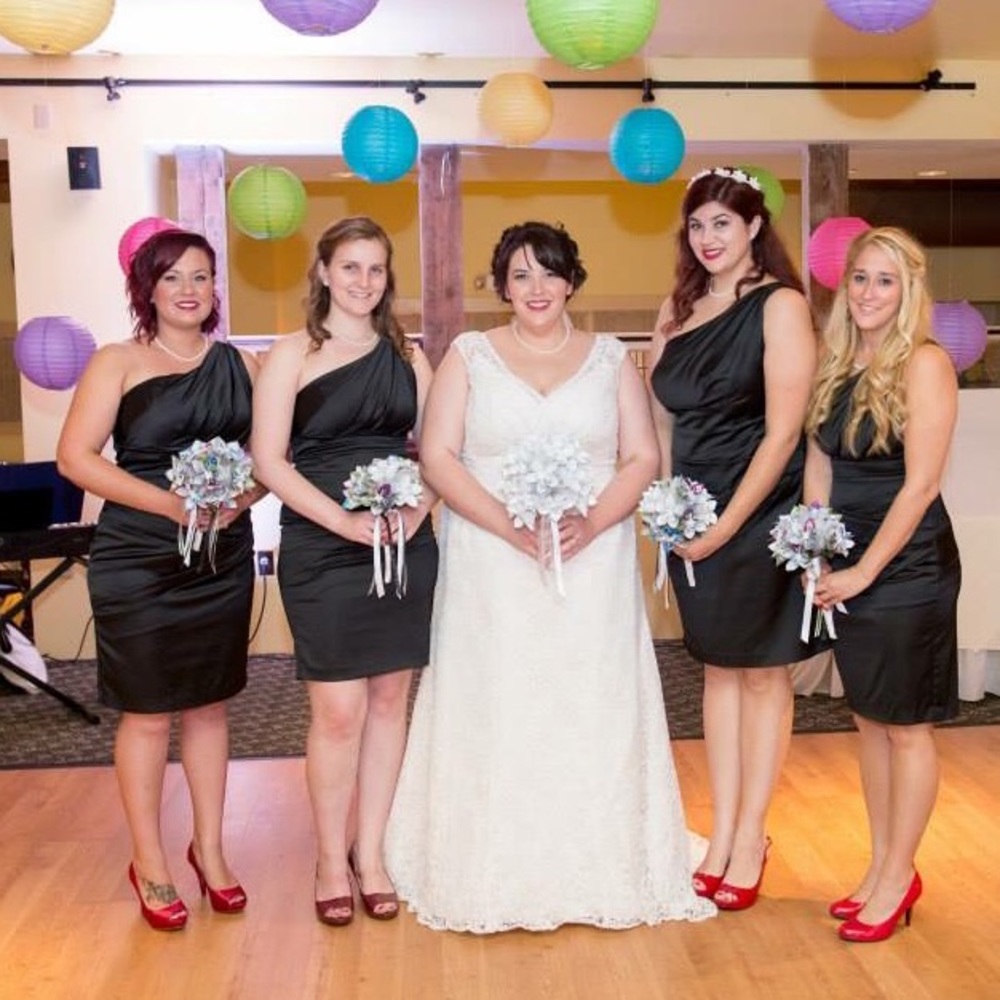 David’s Bridal One Shoulder Bridesmaids Dress